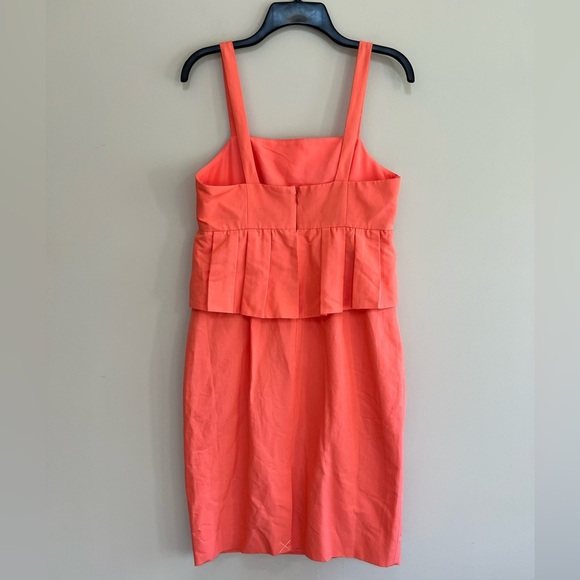 NWT J. Crew Strappy Peplum Party Dress in Cotton Silk Faille, Coral, 4 - Picture 3 of 11